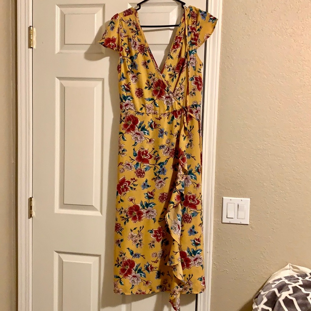 Yellow Summer floral dress